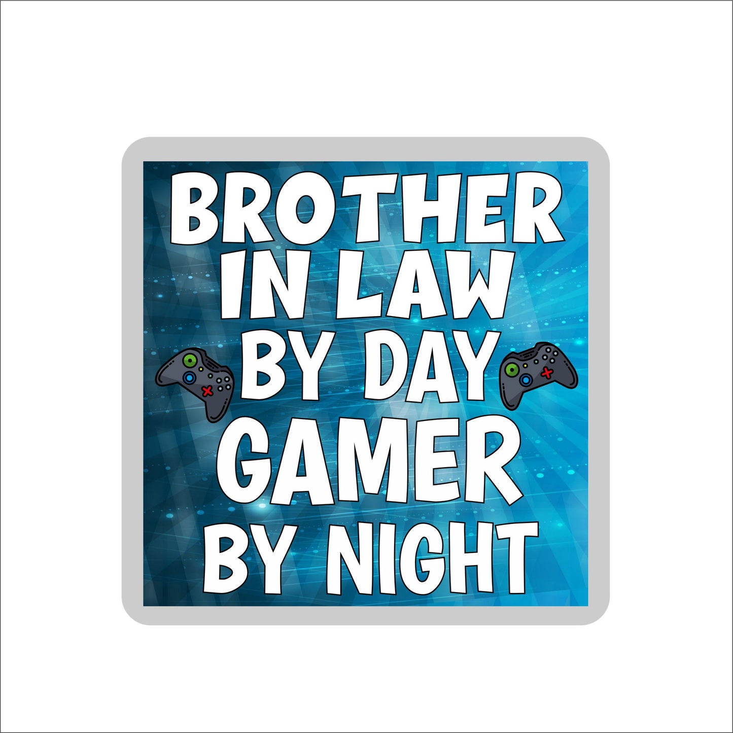 Brother in Law Gaming XBOX Coaster Gift - Brother in Law By Day Gamer By Night - Cute Fun Cheeky Novelty Present