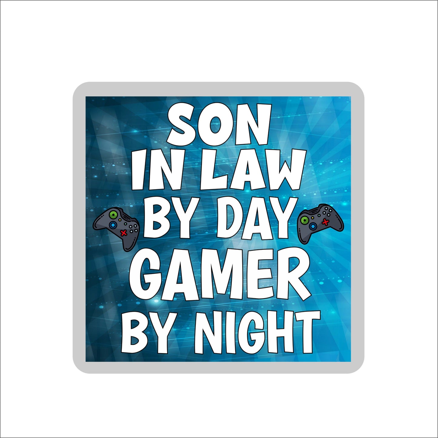Son in Law Gaming XBOX Coaster Gift - Son in Law By Day Gamer By Night - Cute Fun Cheeky Novelty Present