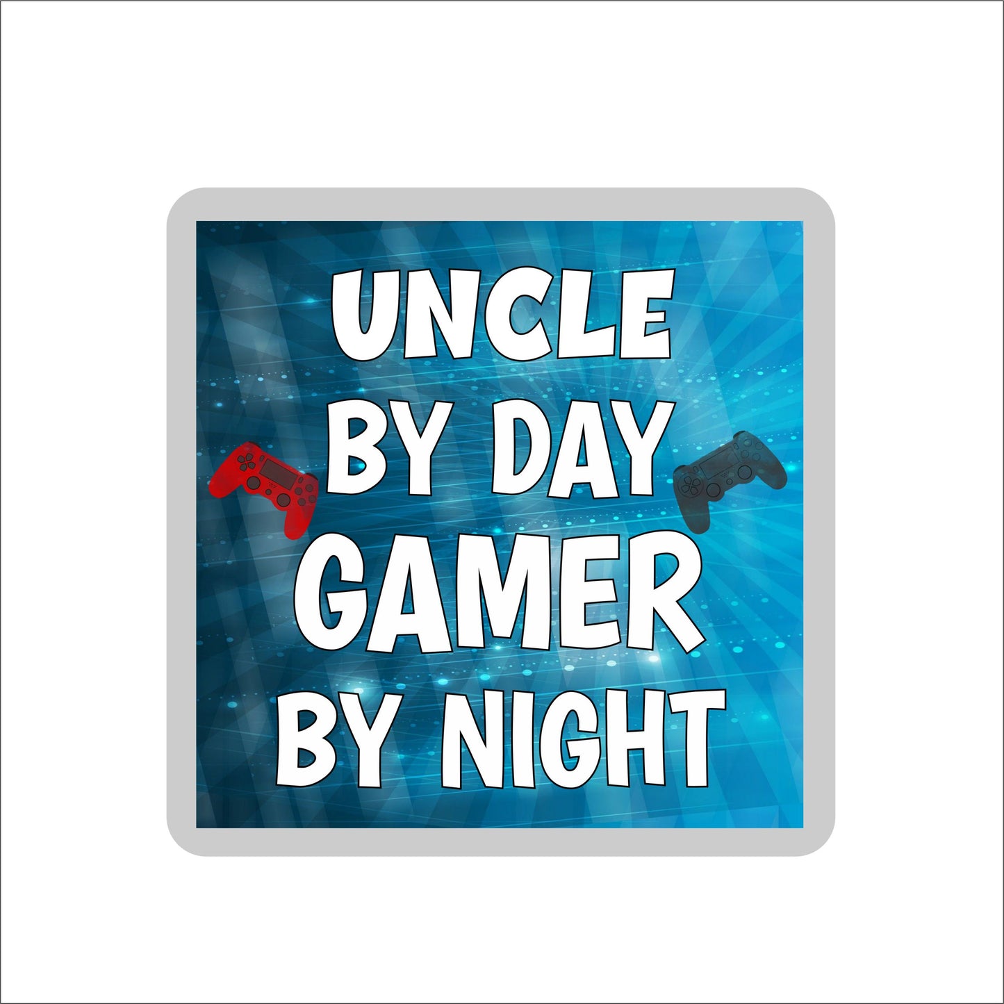 Uncle Gaming PS4 Coaster Gift - Uncle By Day Gamer By Night - Cute Fun Cheeky Novelty Present
