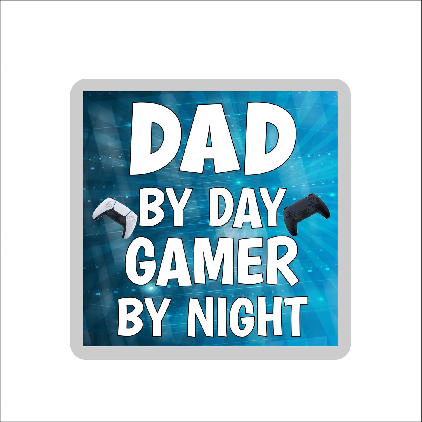 Dad Gaming PS5 Coaster Gift - Dad By Day Gamer By Night - Cute Fun Cheeky Novelty Present