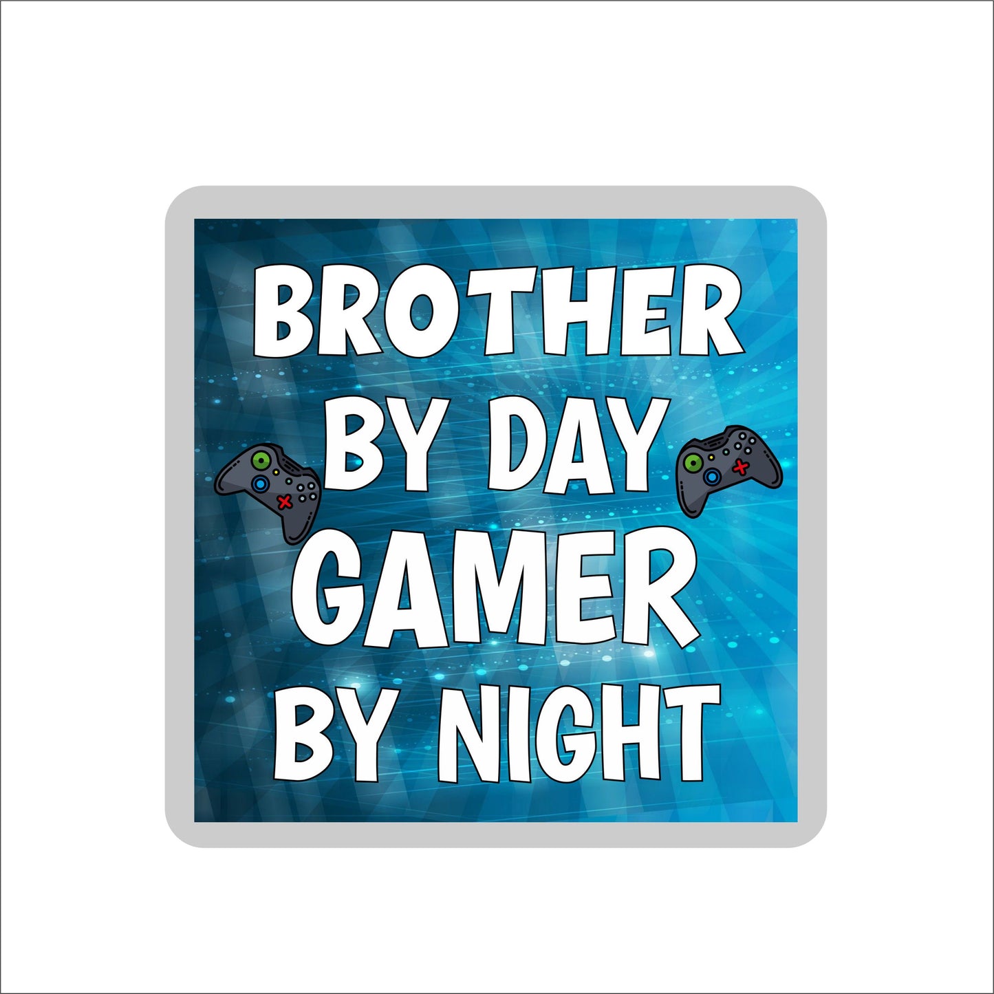 Brother Gaming XBOX Coaster Gift - Brother By Day Gamer By Night - Cute Fun Cheeky Novelty Present
