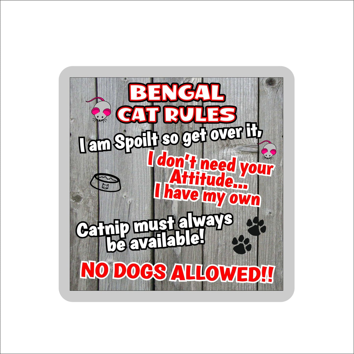 Cat Coaster Gift - I'm Not Just A Cat Person I'm A Cat Mummy - Novelty Fun Cute Pet Owner Birthday Christmas Present