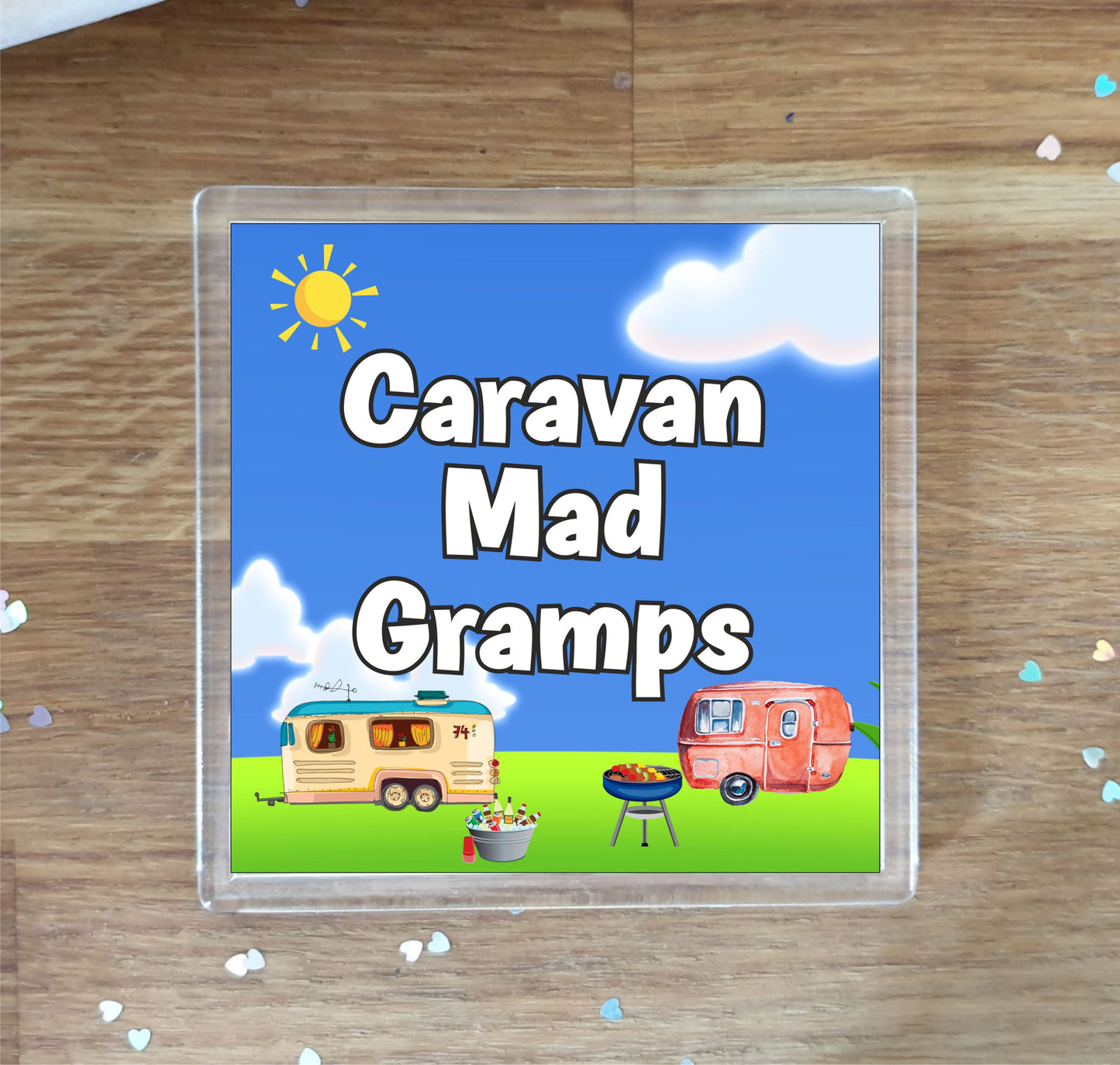 Gramps Caravan Coaster Gift - Caravan Mad Gramps - Nice Fun Cute Novelty Present