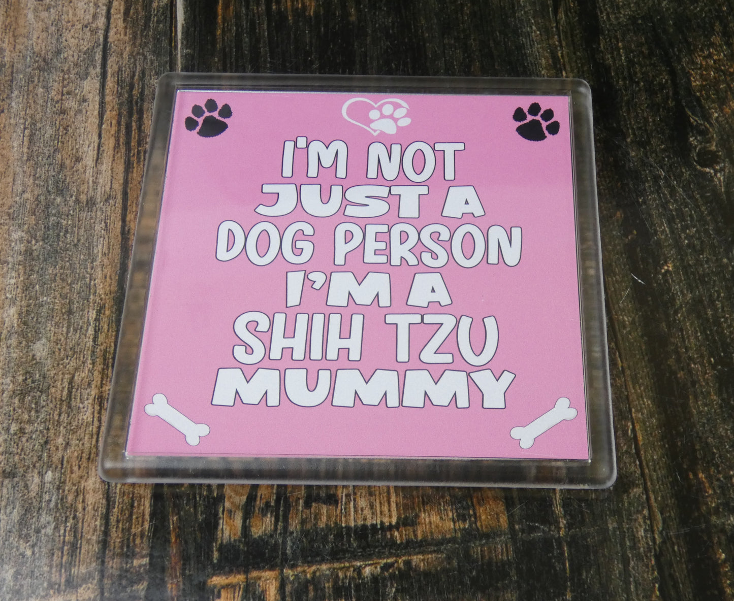 Shih Tzu Coaster Gift - I'm Not Just A Dog Person I'm A Shih Tzu Mummy - Novelty Cute Pet Owner Mug Cup Coaster Present