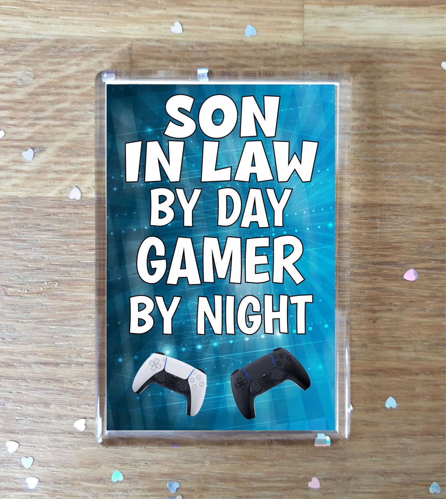 Son in Law Gaming PS5 Fridge Magnet Gift - Son in Law By Day Gamer By Night - Cute Fun Cheeky Novelty Present