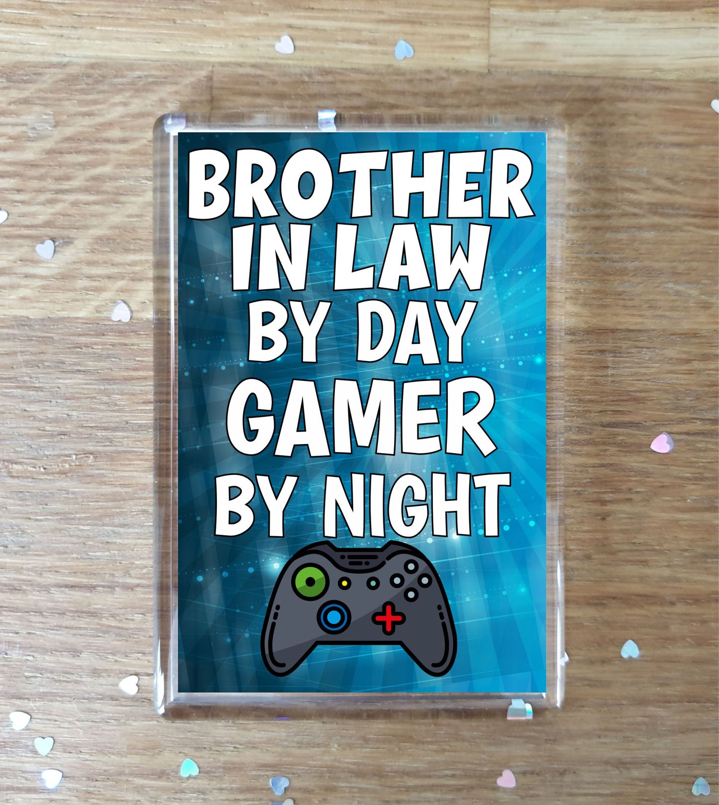 Brother in Law Gaming Xbox Fridge Magnet Gift - Brother in Law By Day Gamer By Night - Cute Fun Cheeky Novelty Present