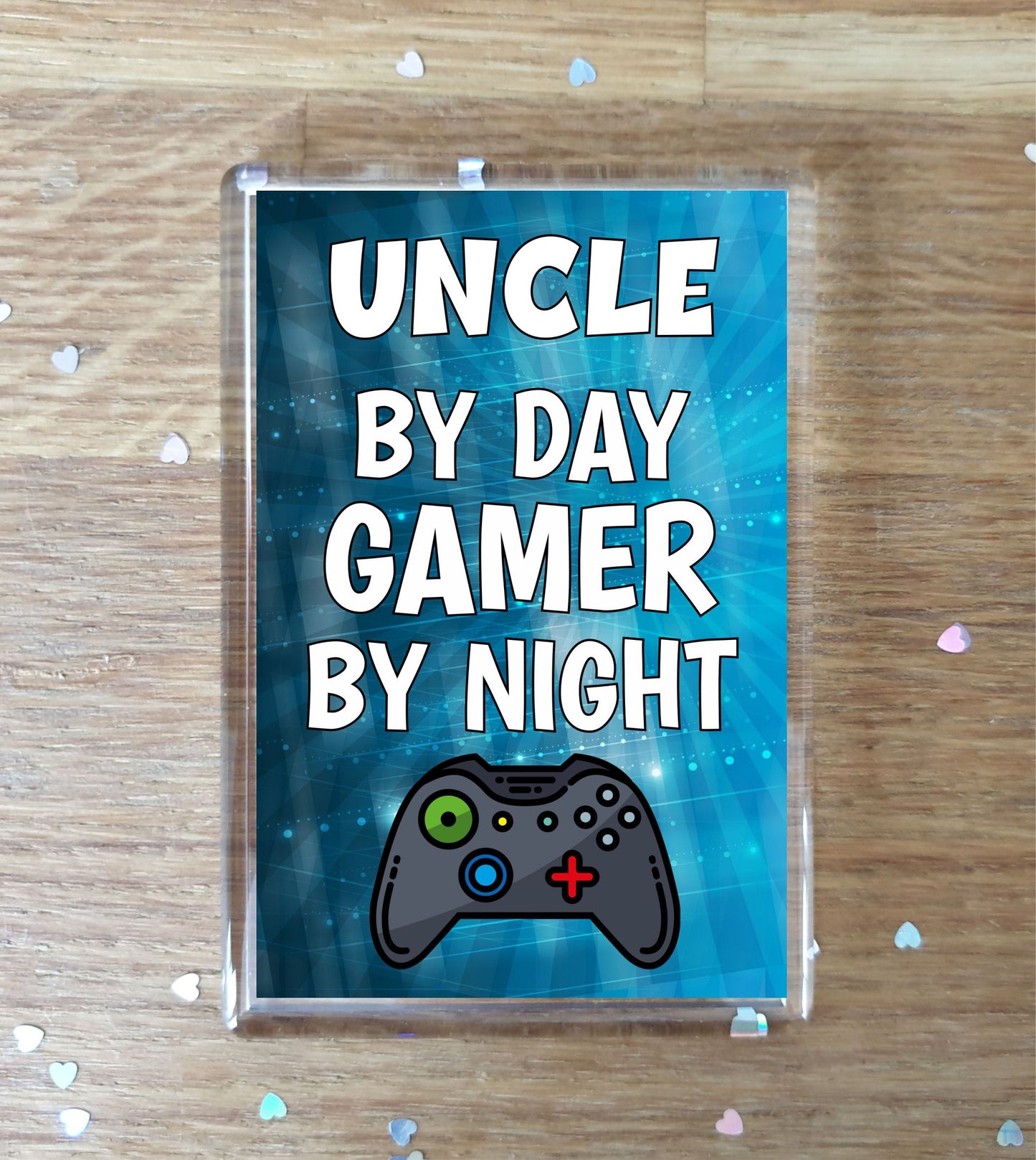 Uncle Gaming Xbox Fridge Magnet Gift - Uncle By Day Gamer By Night - Cute Fun Cheeky Novelty Present
