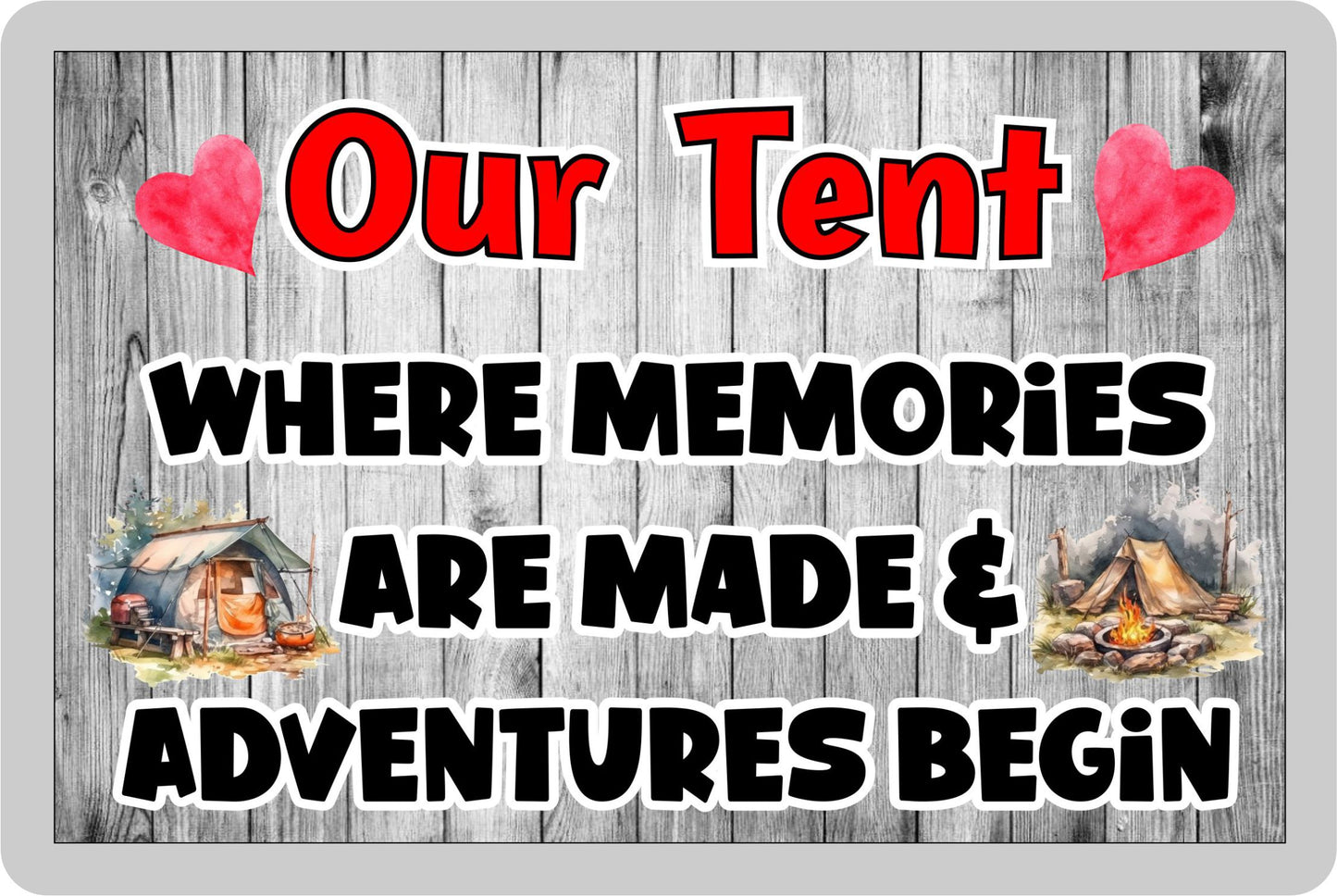 Camping Fridge Magnet Gift - Where Memories are made and Adventures Begin - Funny Cute Birthday Holiday Novelty Present