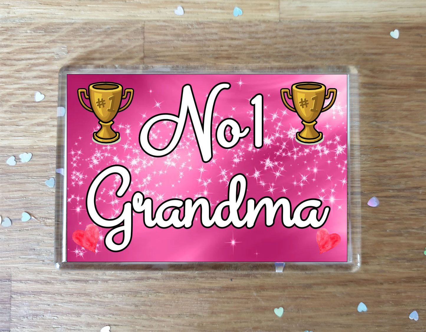 Grandma Fridge Magnet - Number One Grandma - Novelty Love Gift - Fun Cute Family Present