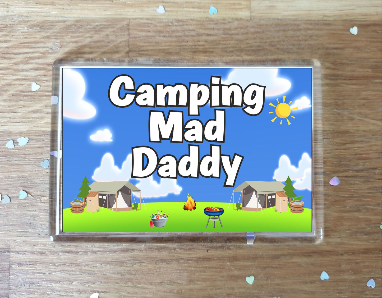 Daddy Camping Fridge Magnet - Camping Mad Daddy - Cute Fun Family Holiday Novelty Birthday Gift