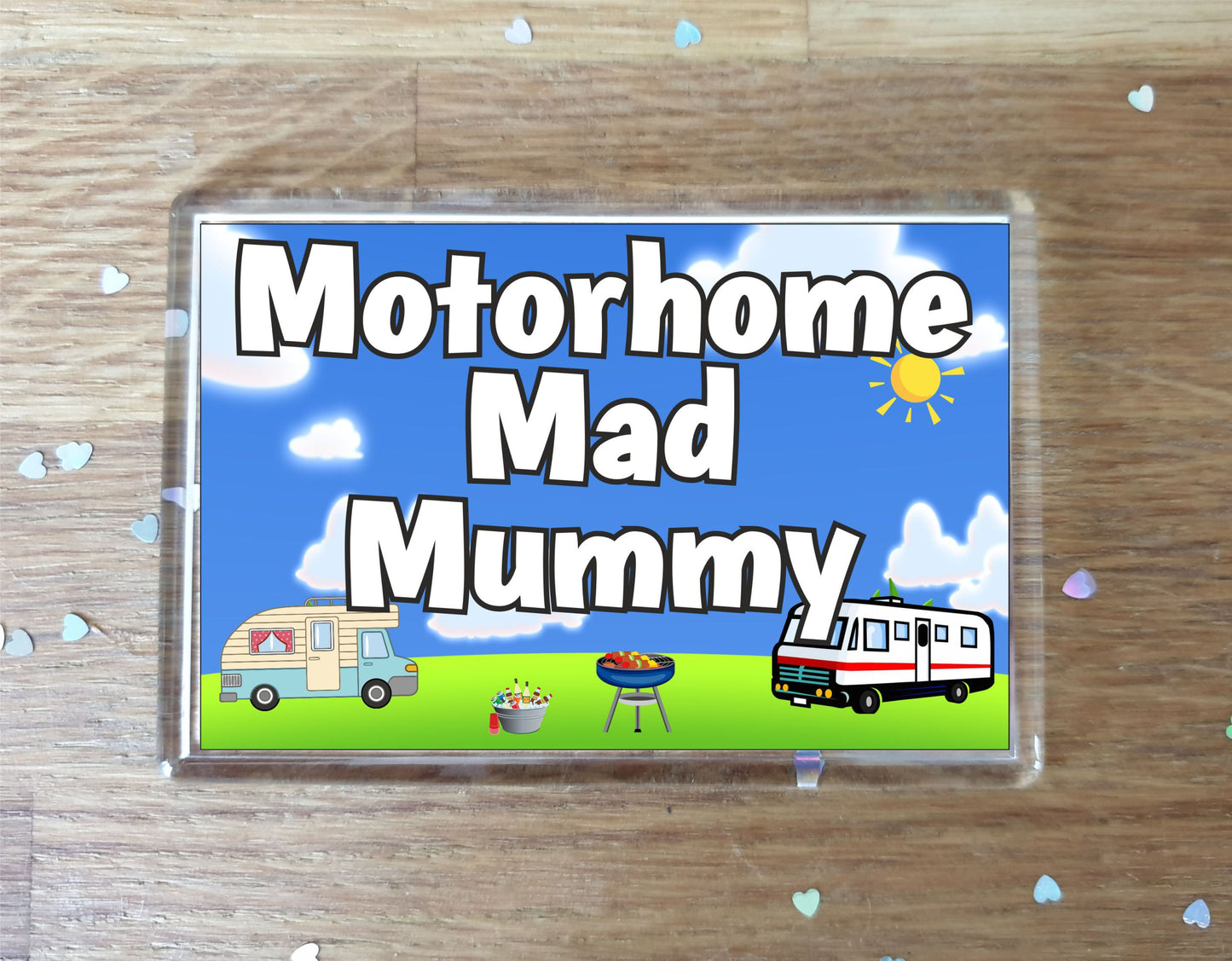Mummy Motorhome Fridge Magnet - Motorhome Mad Mummy - Cute Fun Family Holiday Novelty Birthday Gift