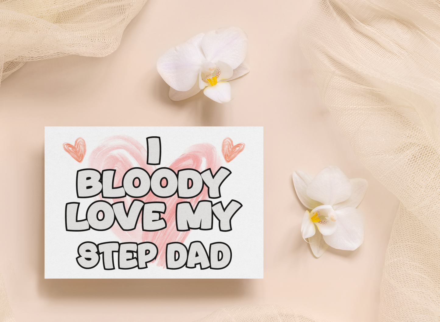 Step Dad Birthday Card - I Bloody Love My - Nice Funny Cute Novelty Greeting Card