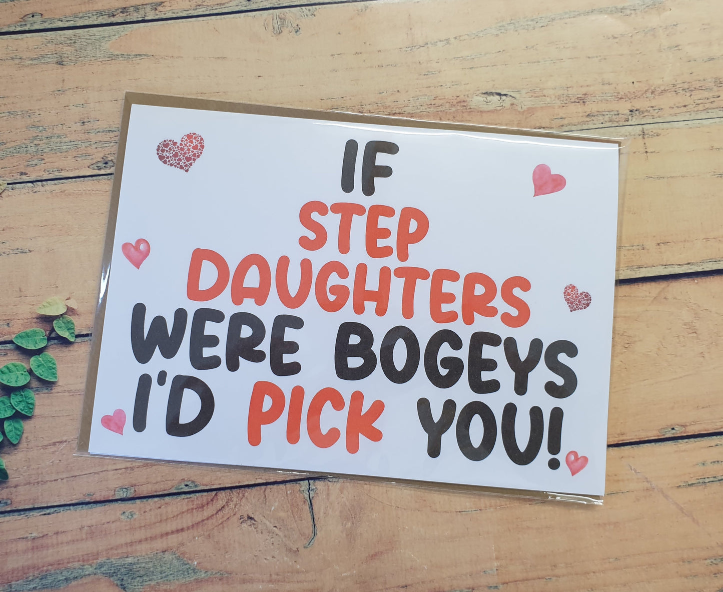 Step Daughter Birthday Card - If * Were Bogeys I'd Pick You - Nice Funny Cute Novelty Greeting Card
