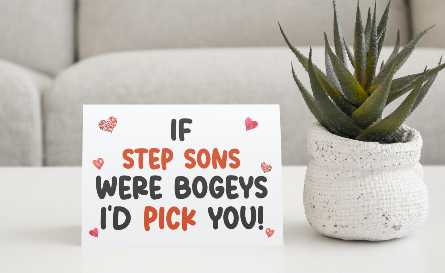 Step Son Birthday Card - If * Were Bogeys I'd Pick You - Nice Funny Cute Novelty Greeting Card