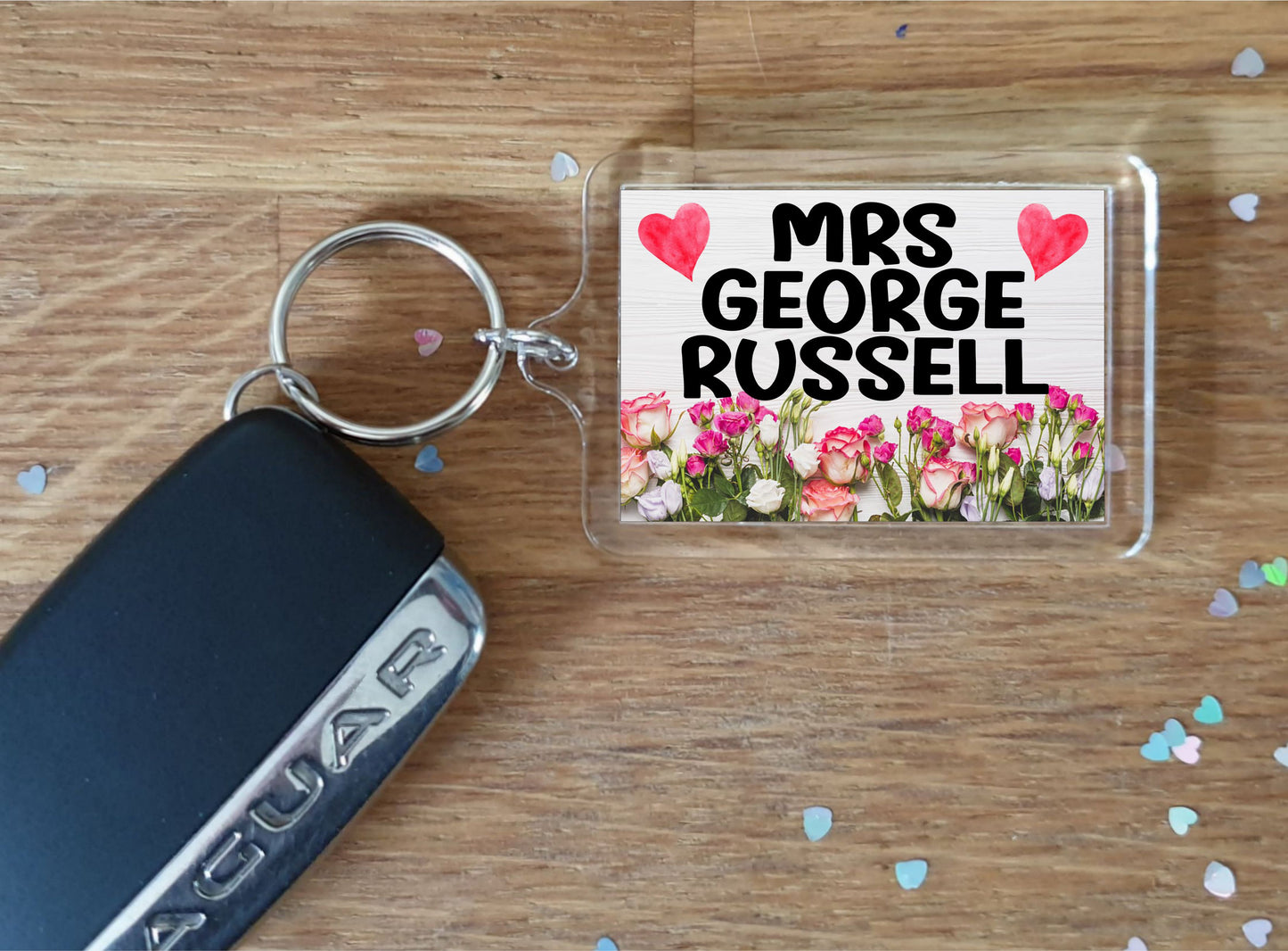 Mrs George Russell Keyring Gift - Cute Fun Novelty Fan Thirst Racing Driver Present