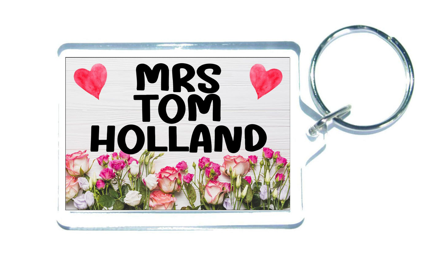 Fun Keyring Gift - Mrs Tom Holland - Fan Birthday Inspired By Avengers Novelty Present