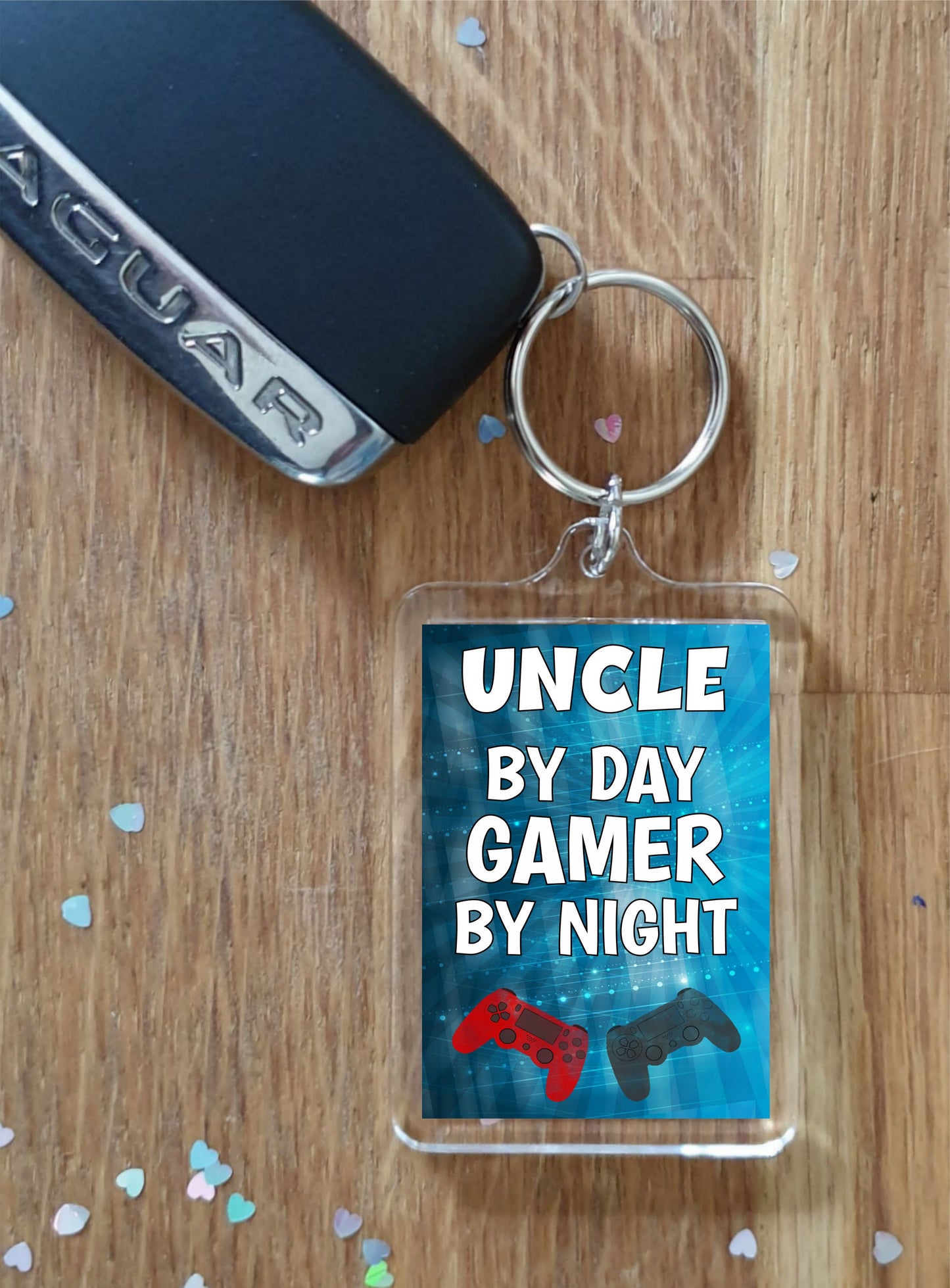Uncle Gaming PS4 Keyring Gift - Uncle By Day Gamer By Night - Cute Fun Cheeky Novelty Present