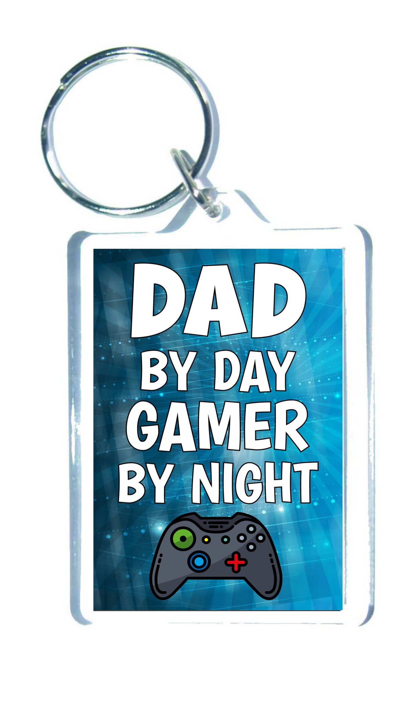 Dad Gaming Xbox Keyring Gift - Dad By Day Gamer By Night - Cute Fun Cheeky Novelty Present