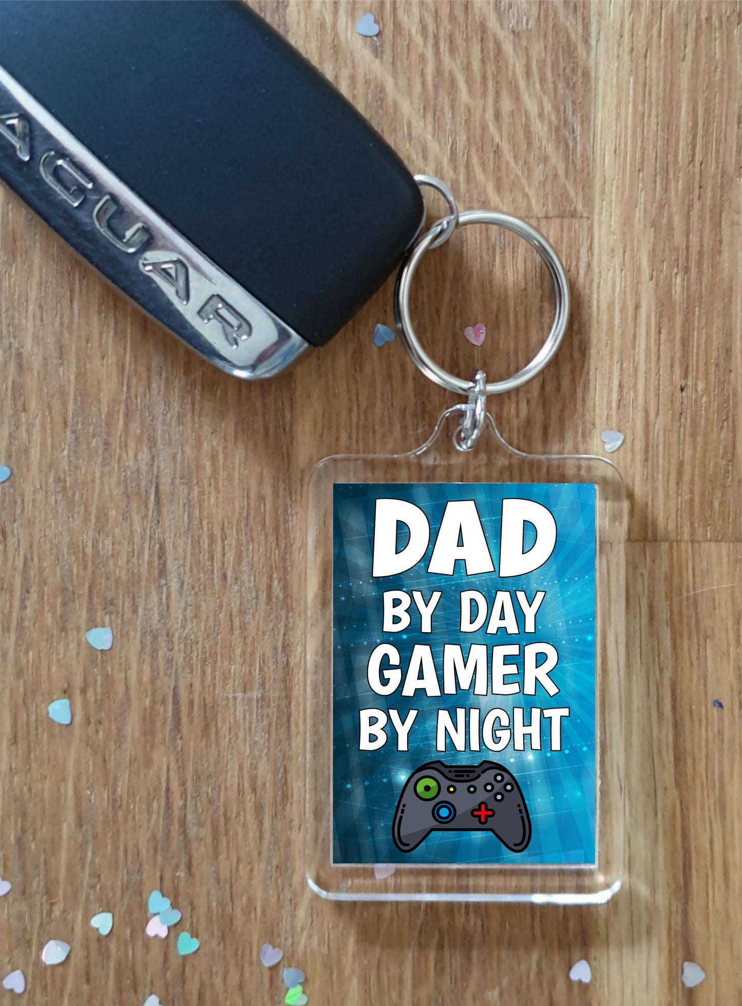 Dad Gaming Xbox Keyring Gift - Dad By Day Gamer By Night - Cute Fun Cheeky Novelty Present