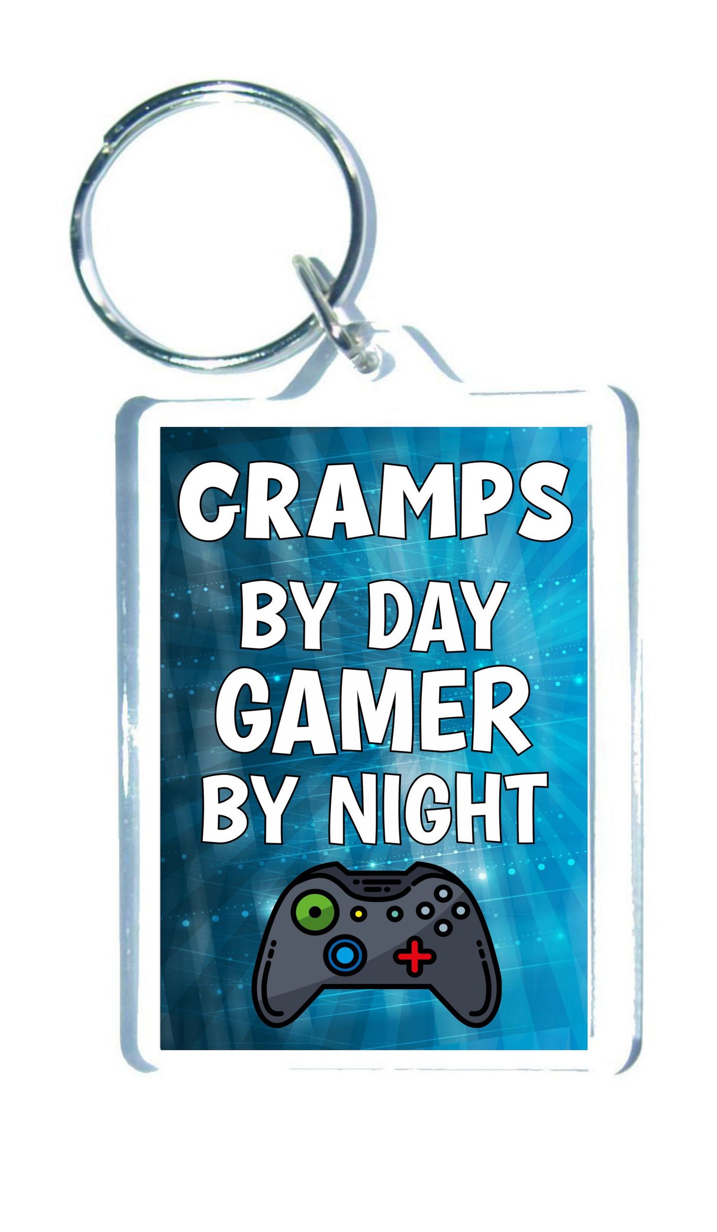 Gramps Gaming Xbox Keyring Gift - Gramps By Day Gamer By Night - Cute Fun Cheeky Novelty Present