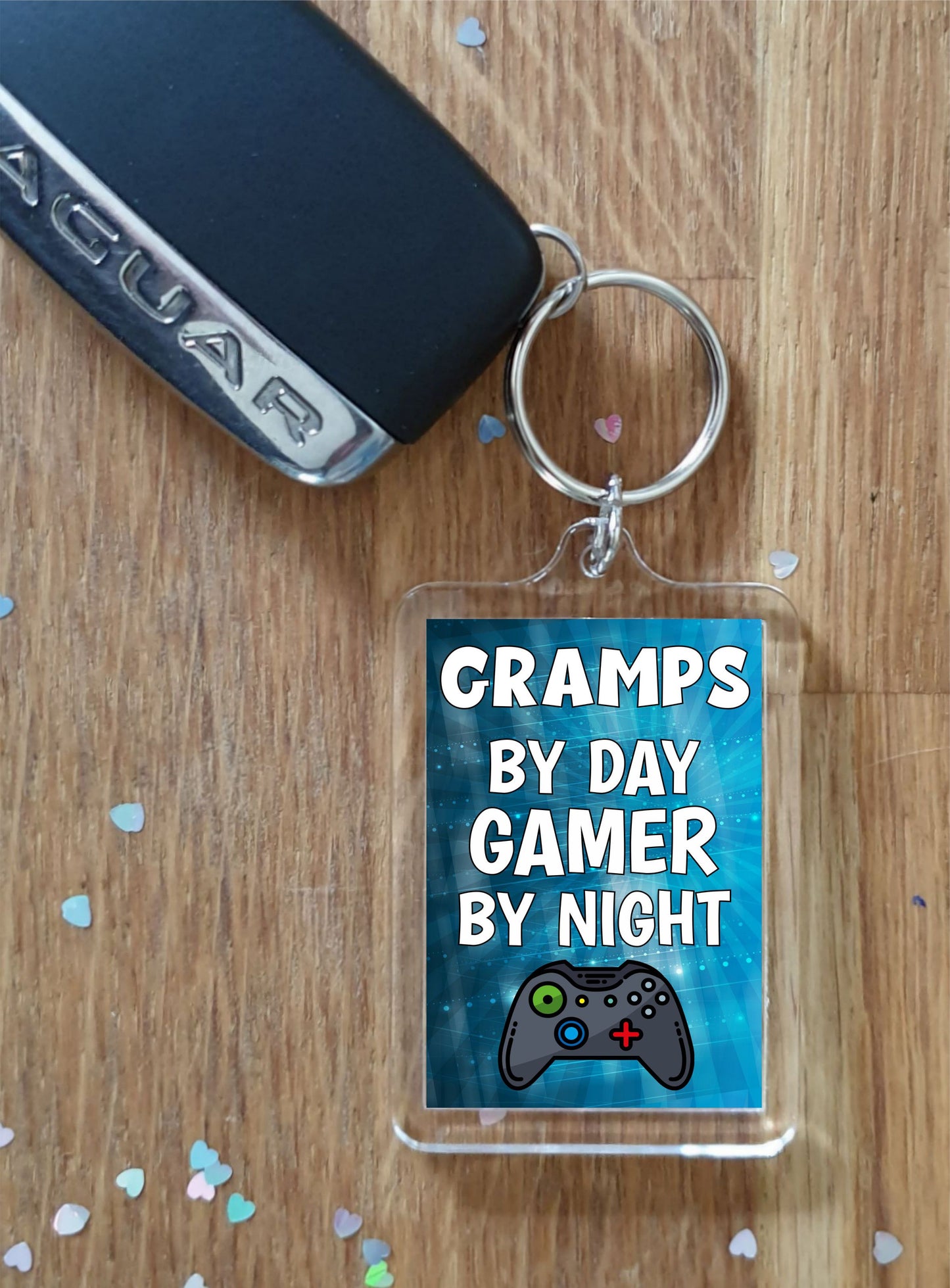 Gramps Gaming Xbox Keyring Gift - Gramps By Day Gamer By Night - Cute Fun Cheeky Novelty Present