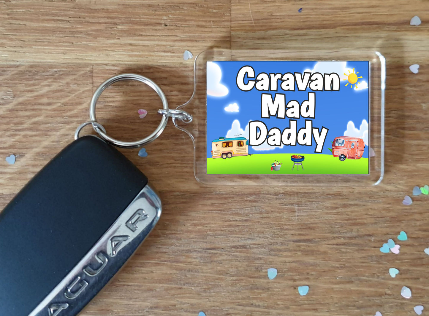 Daddy Caravan Keyring Gift - Caravan Mad Daddy - Fun Cute Novelty Holiday Present