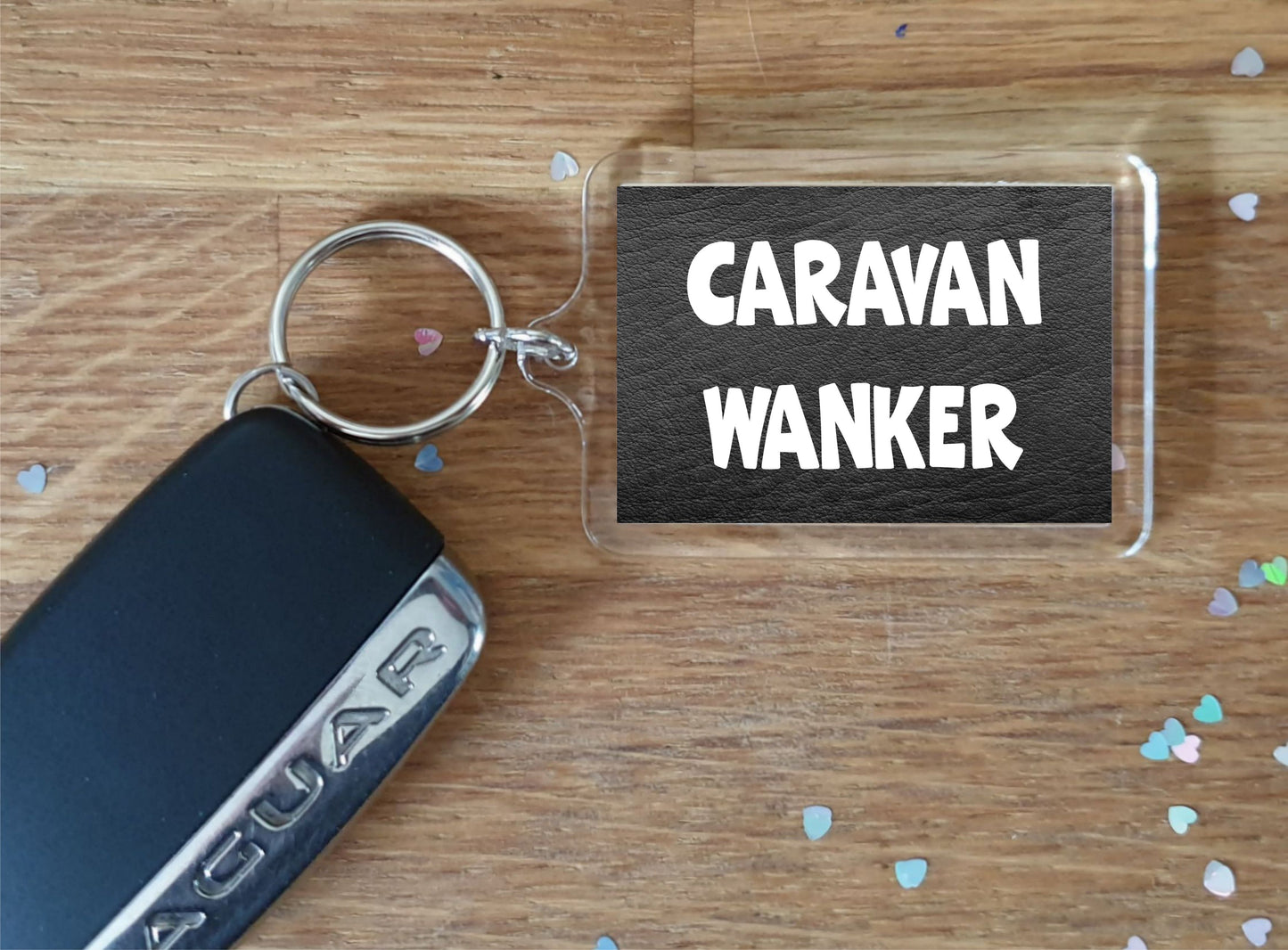 Caravan Keyring Gift - Caravan Wanker - Rude Cheeky Nice Fun Cute Novelty Present