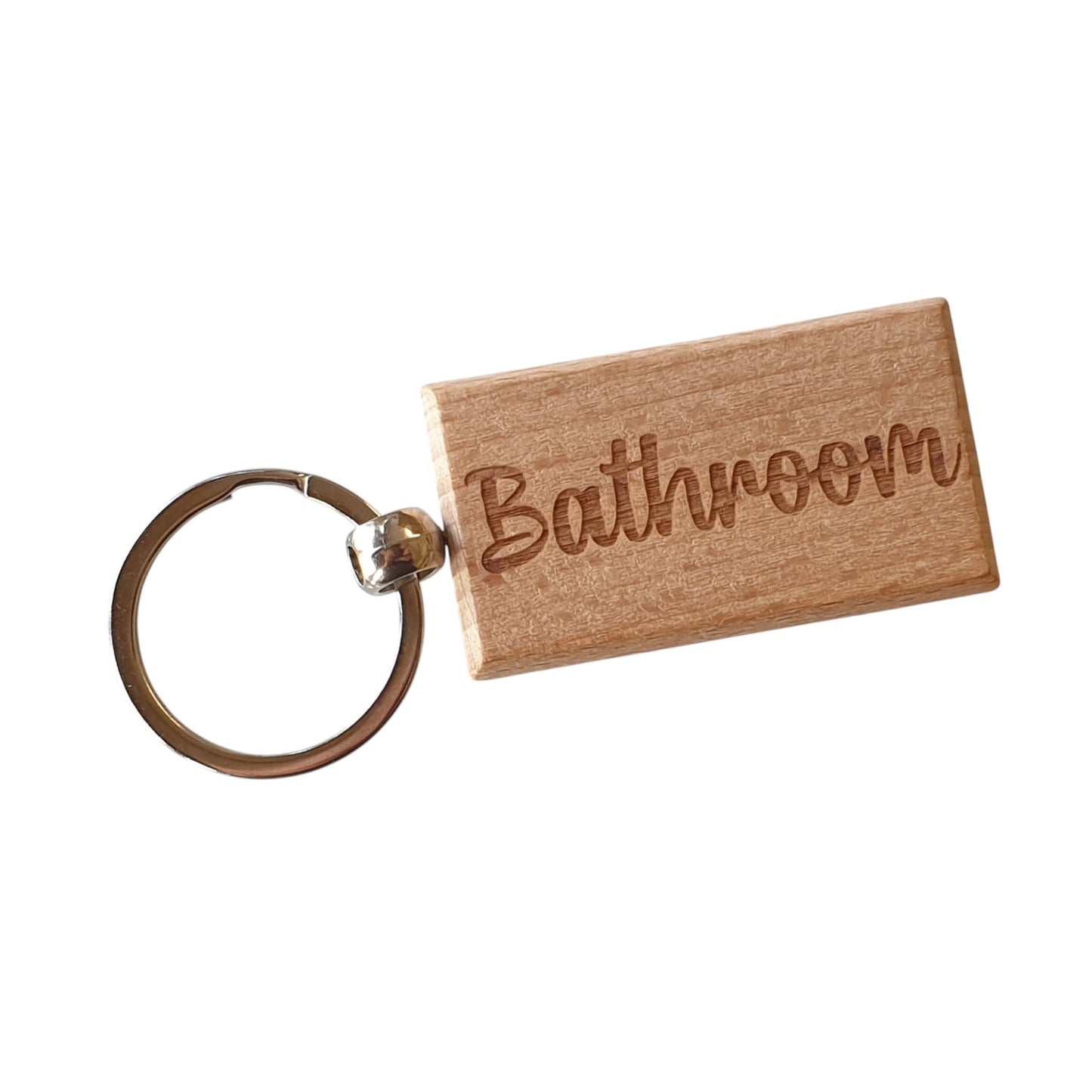 Bathroom Keyring Nice Cute Custom Engraved Wooden Key Fob Novelty House Keys Present