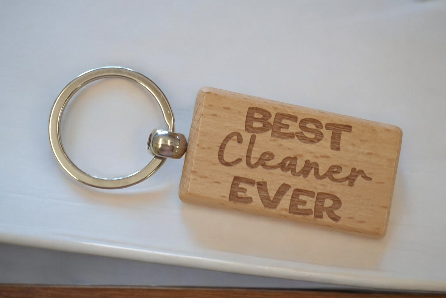 Cleaner Keyring Gift Best Ever Cute Engraved Wooden Key Fob Fun Novelty Nice Present (Copy) (Copy) (Copy)
