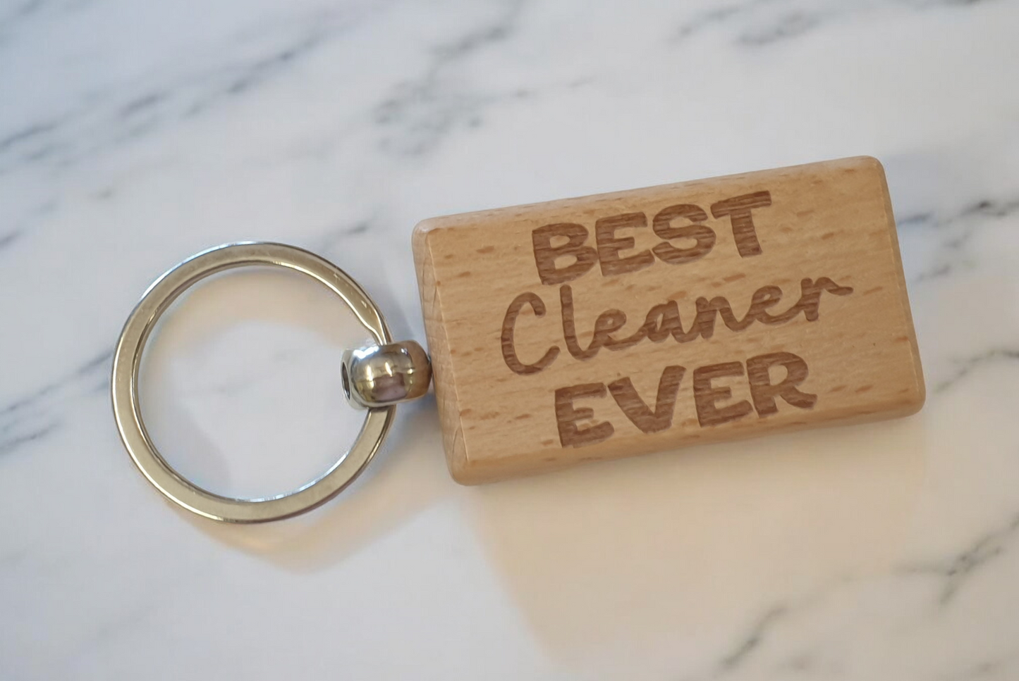 Cleaner Keyring Gift Best Ever Cute Engraved Wooden Key Fob Fun Novelty Nice Present (Copy) (Copy) (Copy)