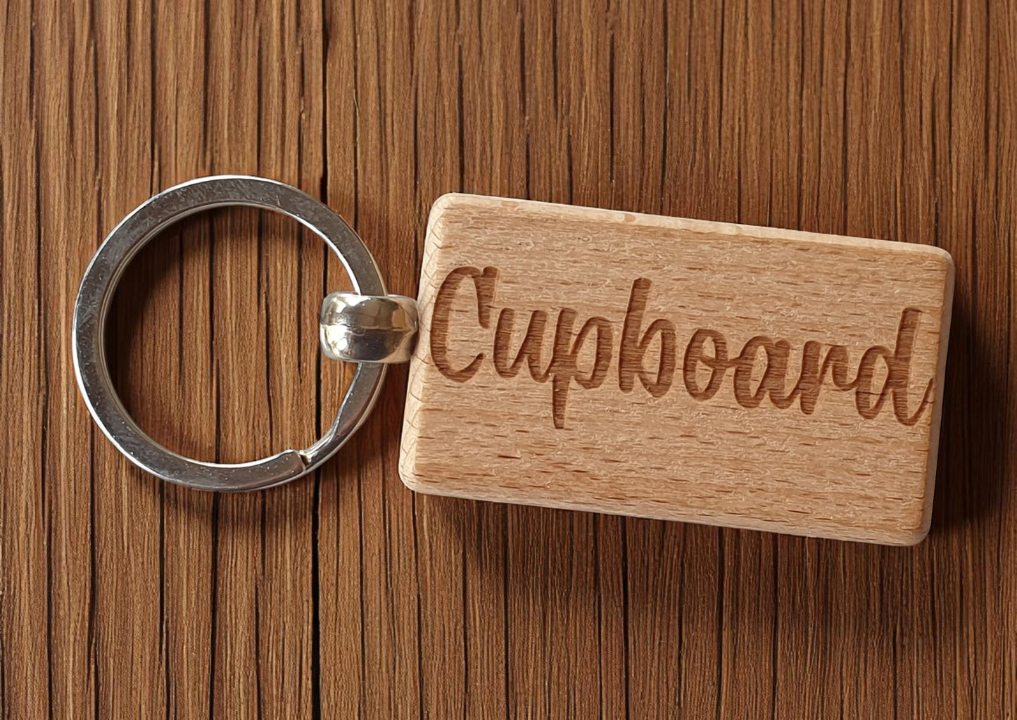 Cupboard Keyring Nice Cute Custom Engraved Wooden Key Fob Novelty House Home Keys Personalised Present
