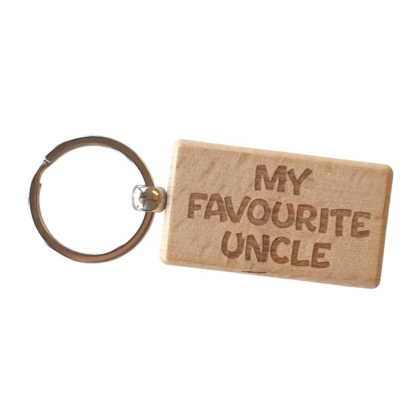 Uncle Keyring Gift My Favourite Cute Engraved Wooden Key Fob Fun Novelty Nice Present