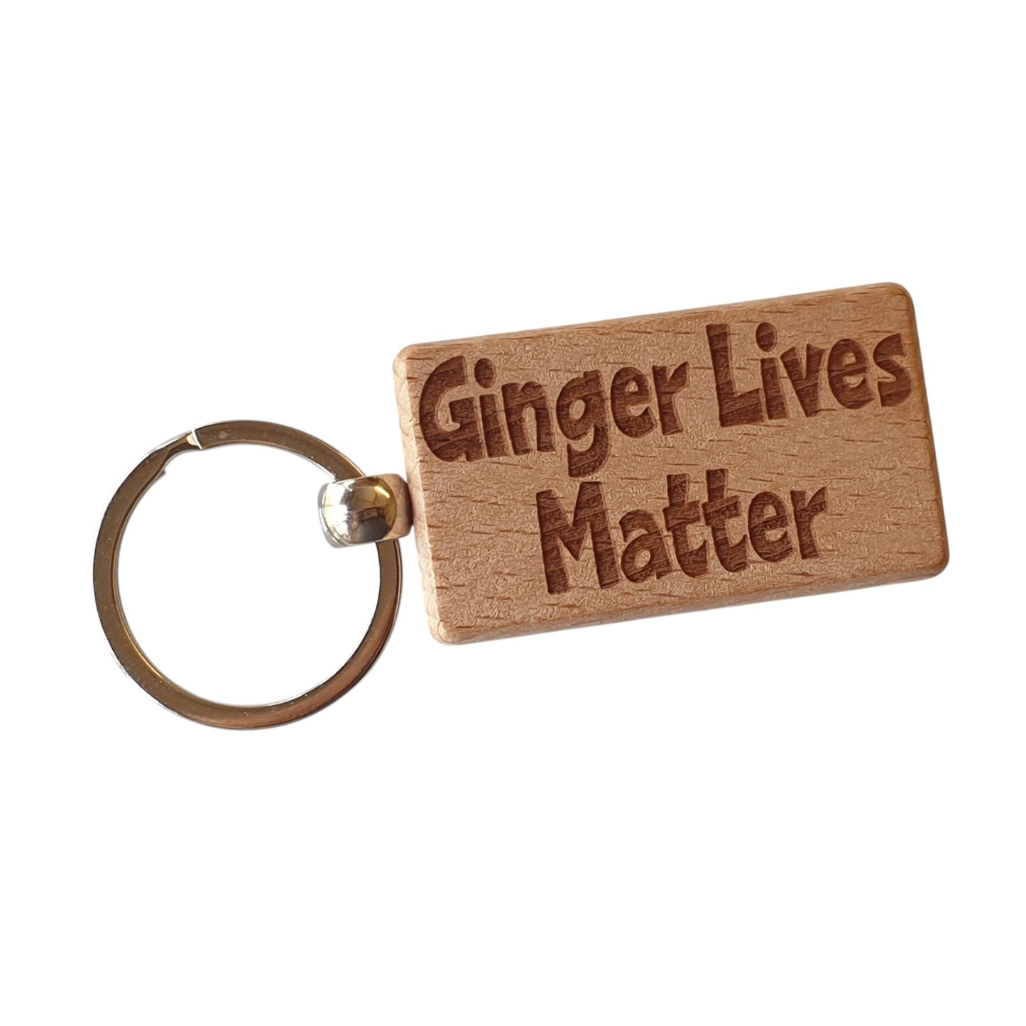 Fun Keyring Gift Ginger Lives Matter Cute Engraved Wooden Key Fob Chain Fun Nice Custom Present