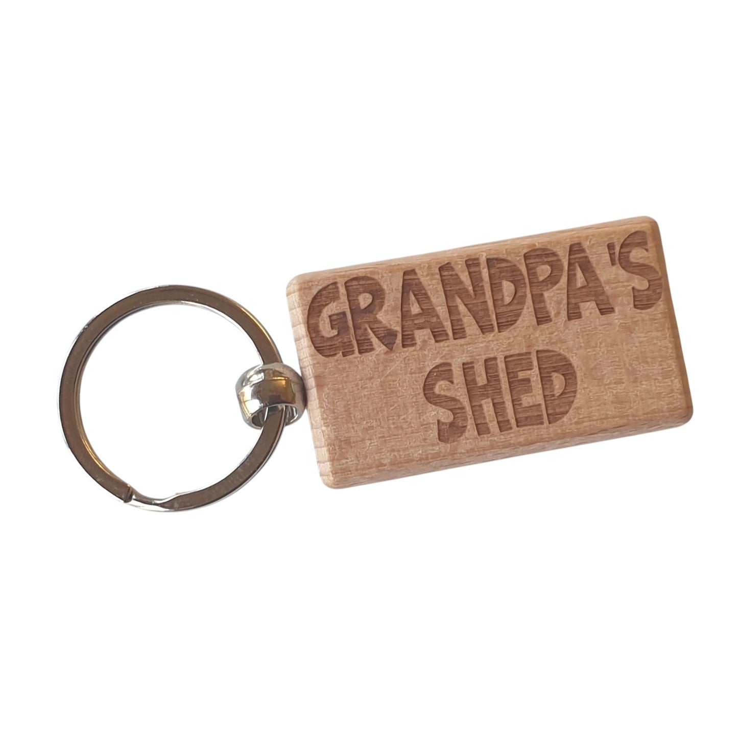 Grandpa's Shed Keyring Nice Cute Custom Engraved Wooden Key Fob Novelty House Home Keys