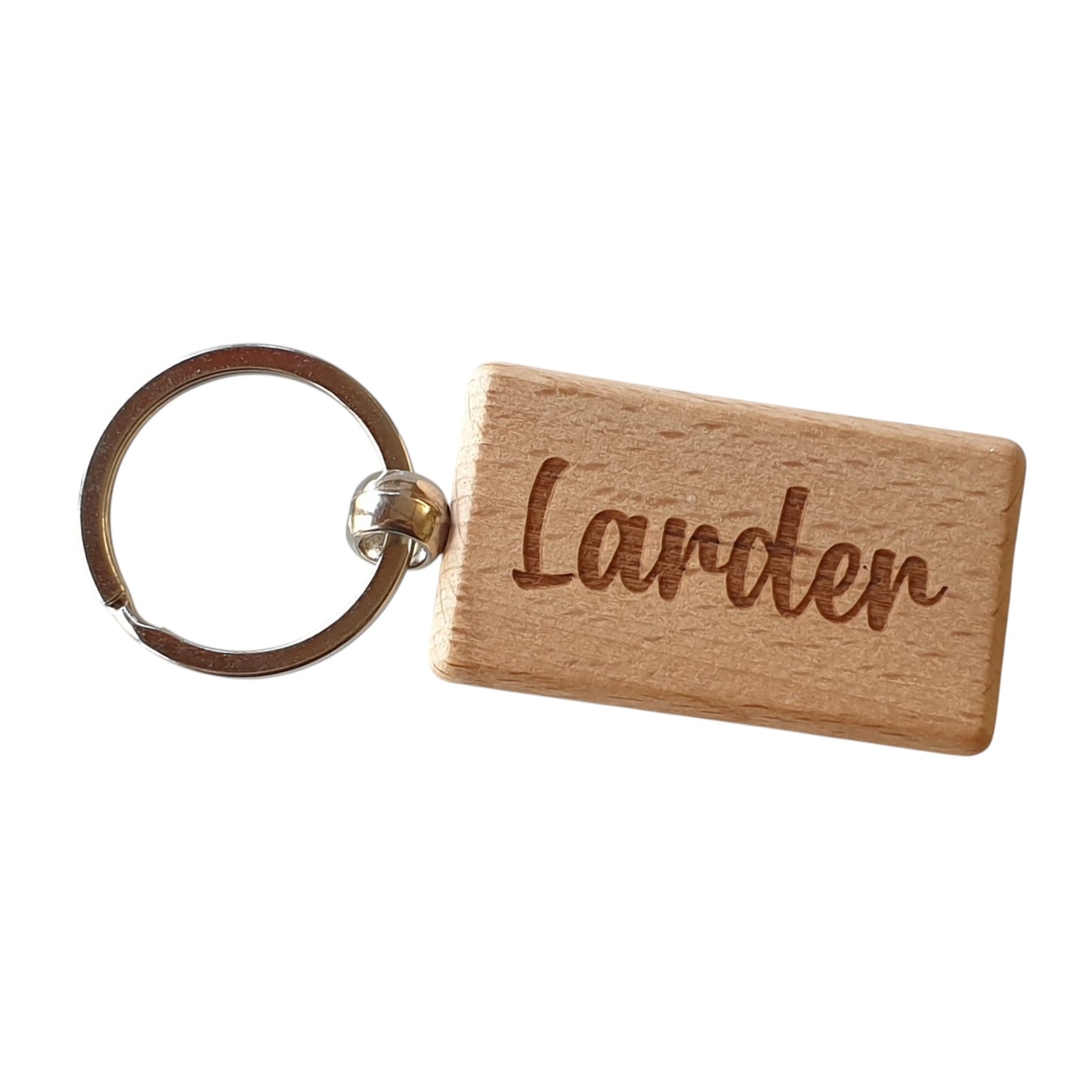 Larder Keyring Nice Cute Custom Engraved Wooden Key Fob Novelty House Keys Present