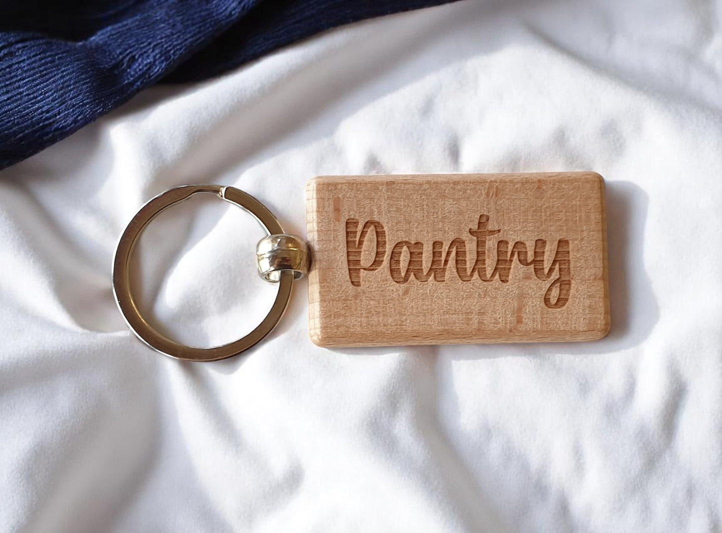 Pantry Keyring Nice Cute Custom Engraved Wooden Key Fob Novelty House Keys Present