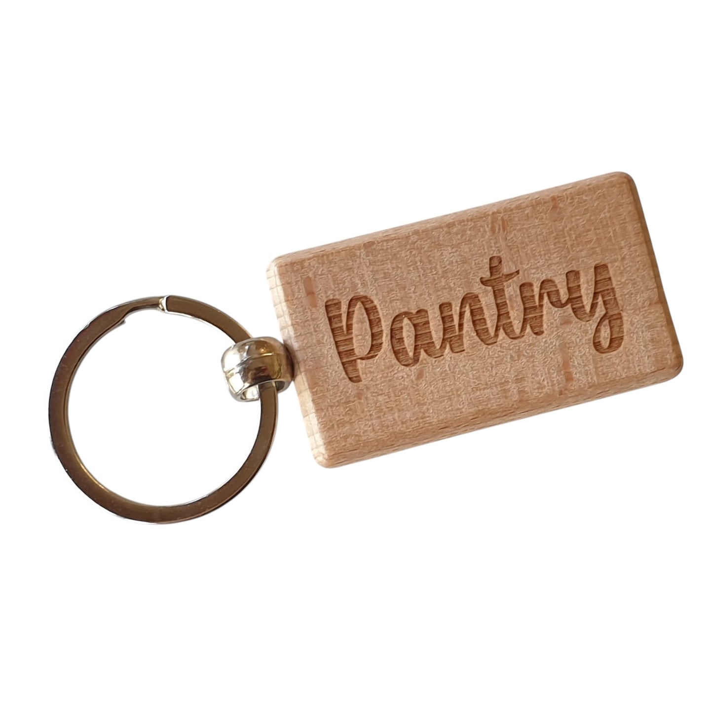 Pantry Keyring Nice Cute Custom Engraved Wooden Key Fob Novelty House Keys Present