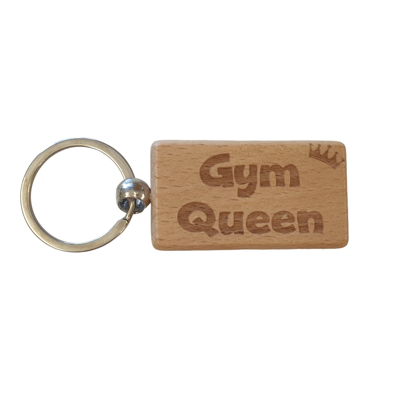 Gym Keyring Gift Gym Queen Cute Engraved Wooden Key Fob Fun Novelty Nice Custom Present