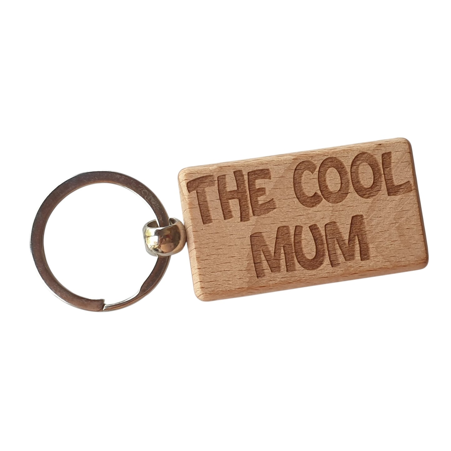 Mum Keyring Gift The Cool Cute Engraved Wooden Key Fob Fun Novelty Nice Present
