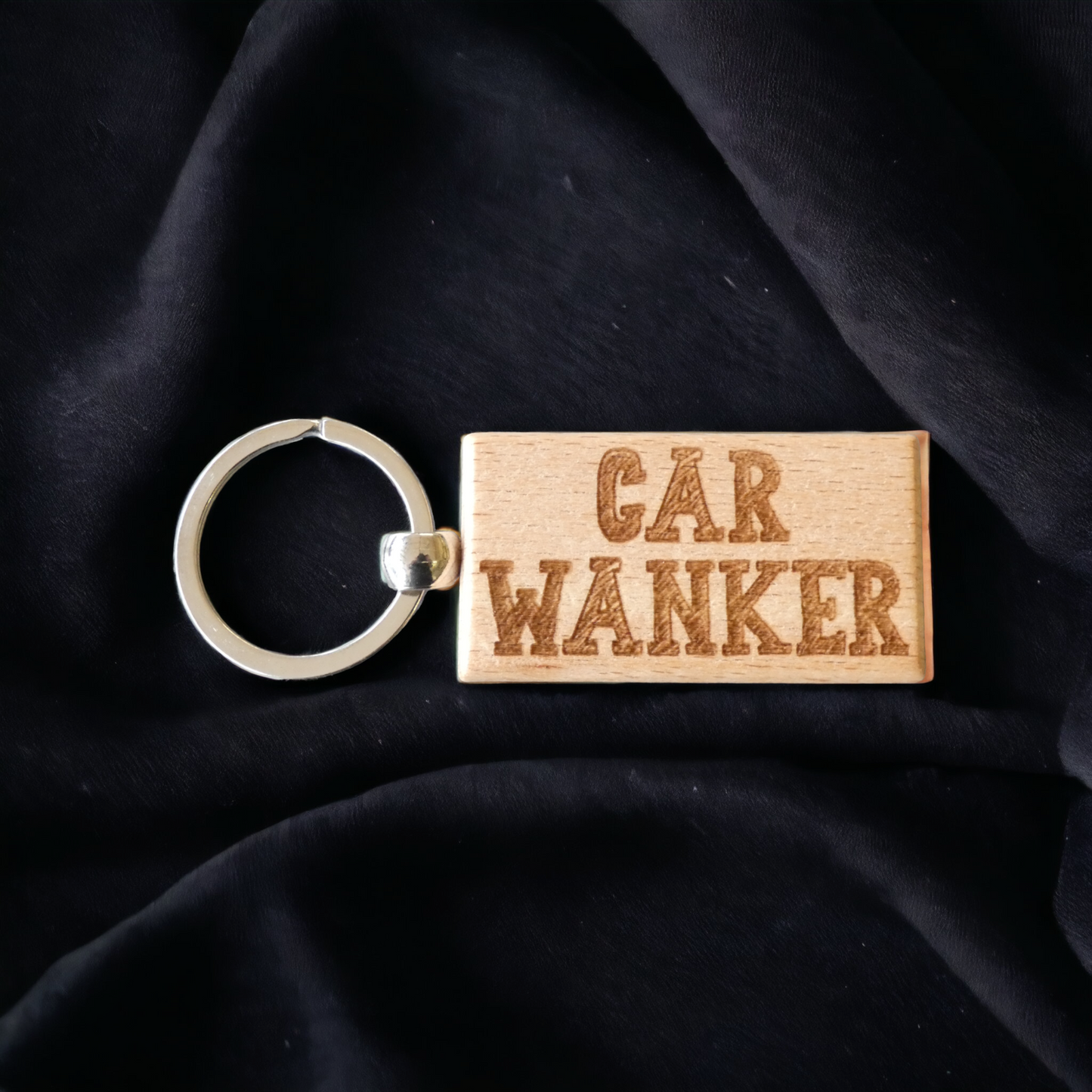 Car Keyring Gift Car Wanker Cute Engraved Wooden Rider Key Fob Fun Novelty Nice Custom Present