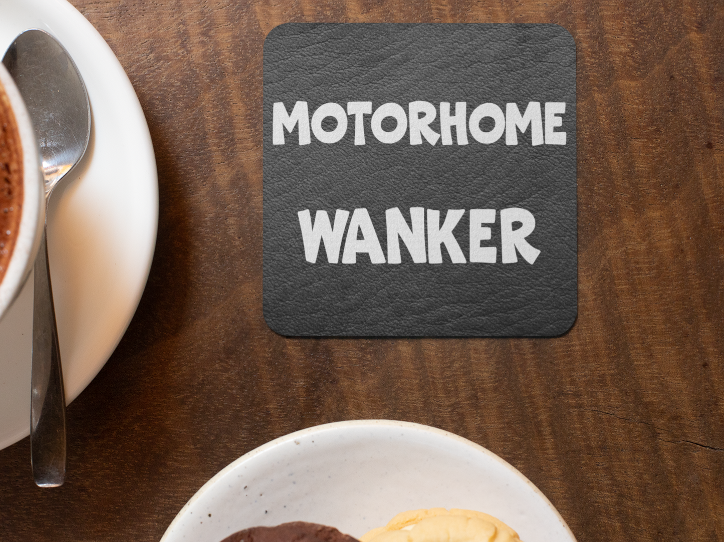 Camping Coaster Gift - Motorhome Wanker - Funny Cheeky Rude Cute Novelty Present