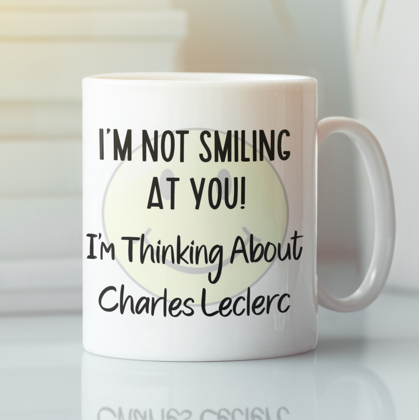 Charles Leclerc Mug Gift I'm Not Smiling at You I'm Thinking About Nice Cute Novelty F1 Driver Fan Cup