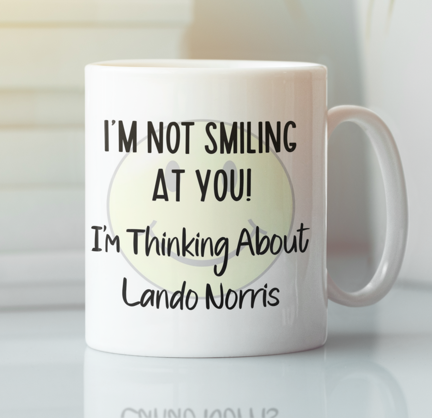Lando Norris Mug Gift I'm Not Smiling at You I'm Thinking About Nice Cute Novelty F1 Driver Fan Cup