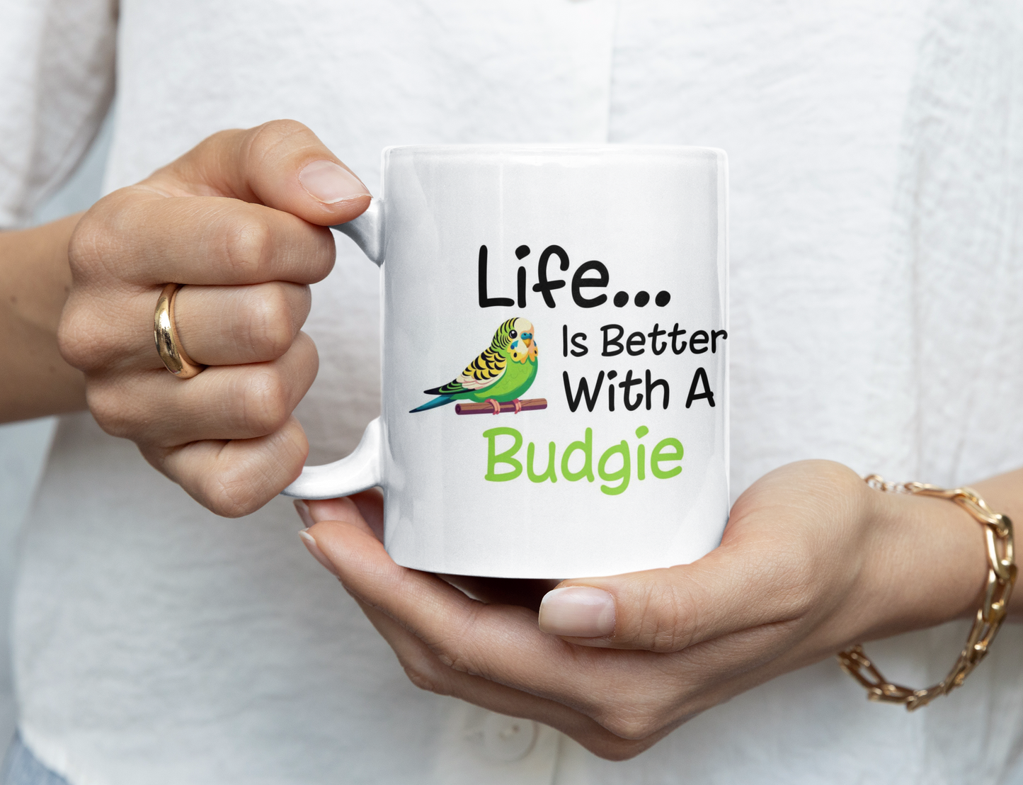 Budgie Mug Gift - Life Is Better With A Budgie - Nice Funny Novelty Pet Owner Lover Fan Cup Present