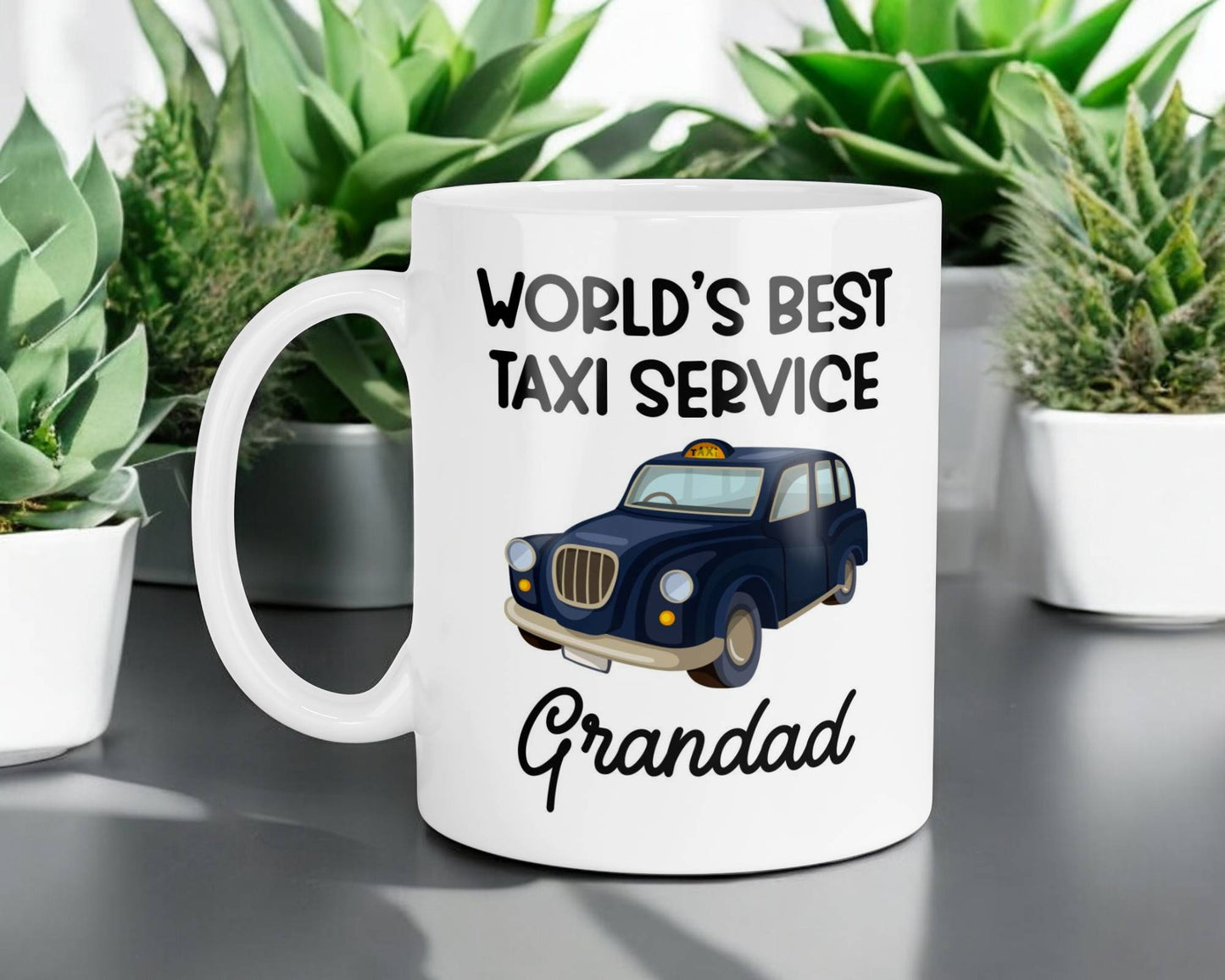Grandad Mug Gift World's Best Taxi Service Novelty Nice Fun Cute Cup Present