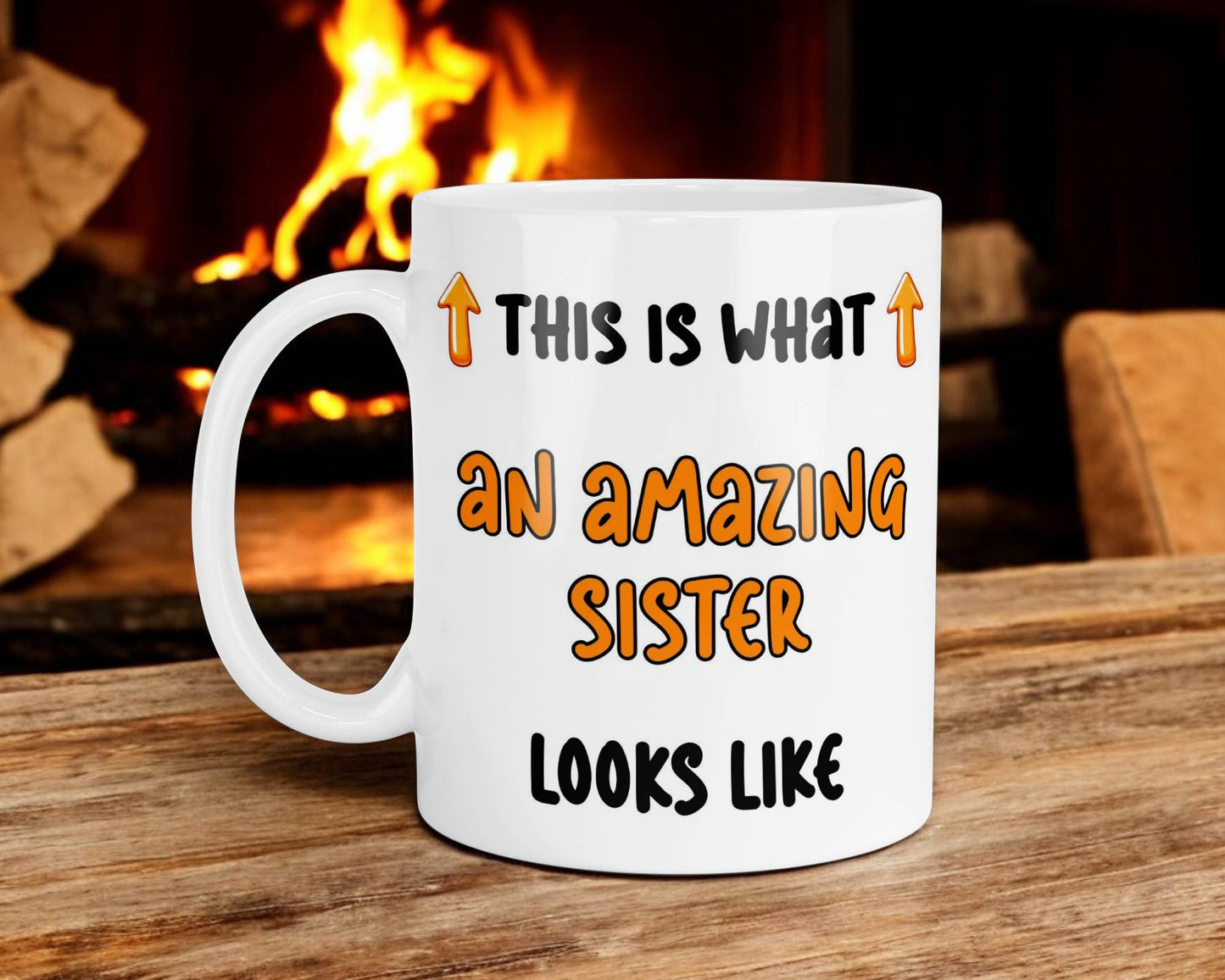 Sister Mug Gift This Is What An Amazing Looks Like Novelty Nice Fun Cute Cup Present