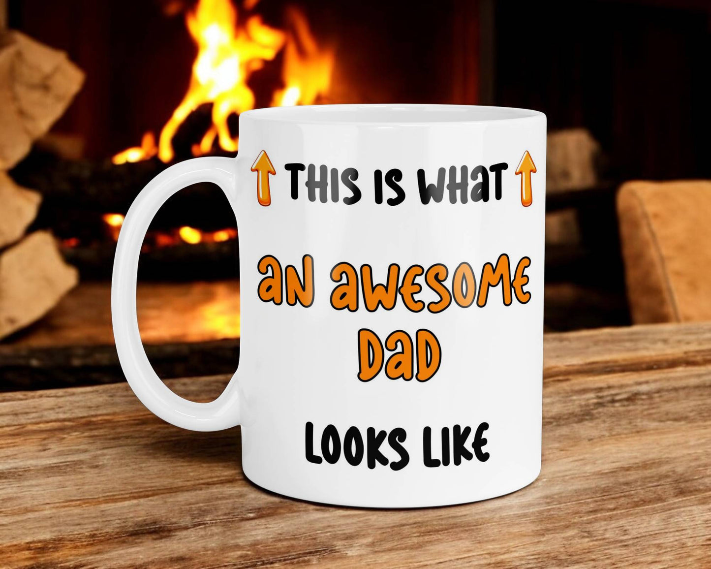 Dad Mug Gift This Is What An Awesome Dad Looks Like Nice Cute Fun Novelty From Son Daughter Present