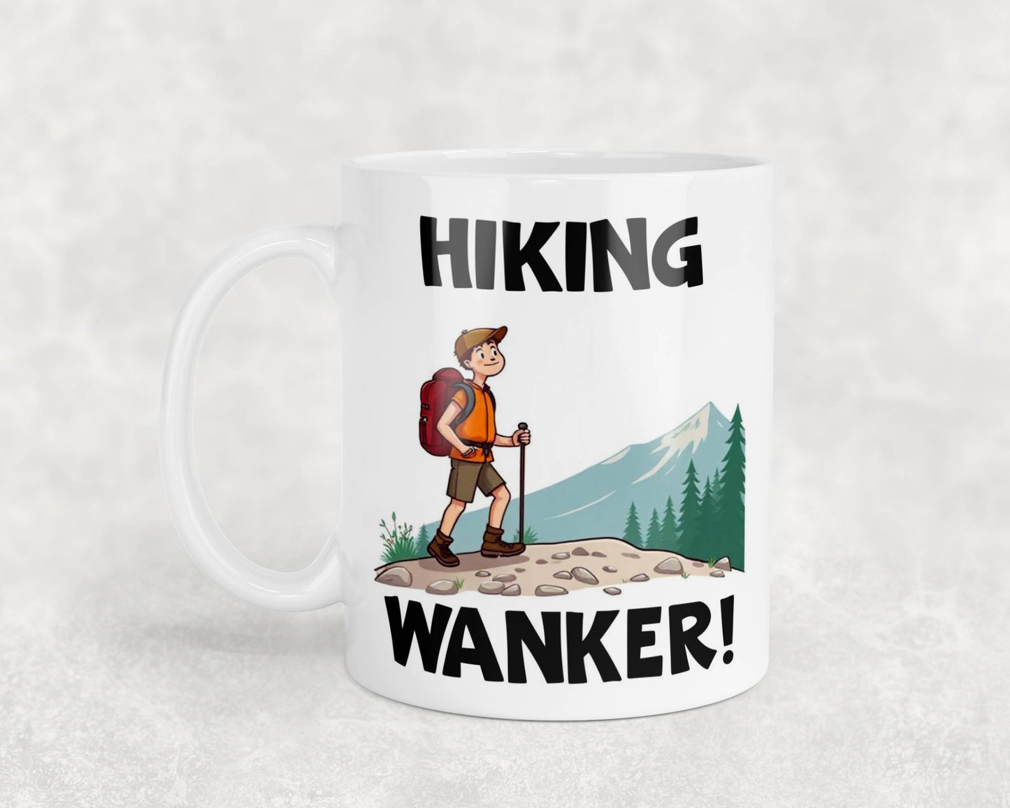 Hiking Wanker Mug Gift Novelty Cute Rude Funny Walking Fitness Hobby Present