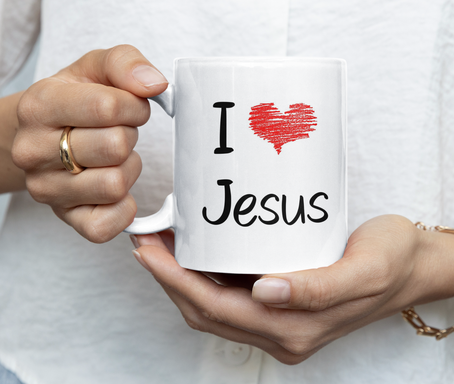 Jesus Mug Gift - I Love Heart Jesus - Nice Fun Cute Novelty Religious Fan Cup Present