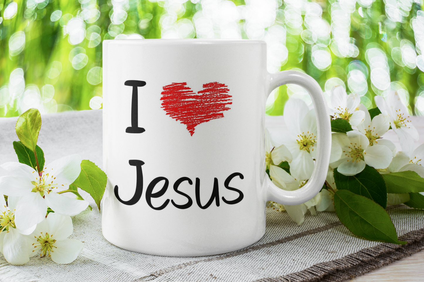 Jesus Mug Gift - I Love Heart Jesus - Nice Fun Cute Novelty Religious Fan Cup Present